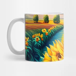 Sunflower Field in Summer Mug